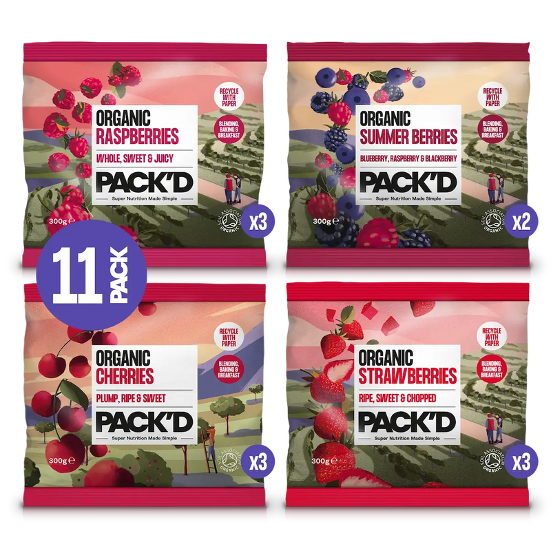 PACKD Organic fruit red berry bundle (11 pack)