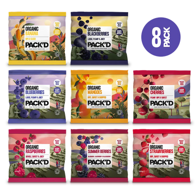 PACKD Organic Fruit Essentials Bundle (8 pack)