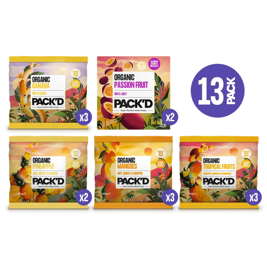 PACKD Organic fruit tropical bundle (13 pack)