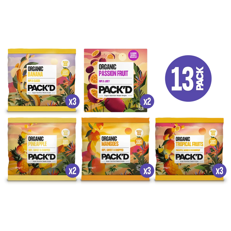 PACKD Organic fruit tropical bundle (13 pack)